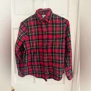 LL Bean Scotch Plaid Flannel Shirt Prince Charles of Edward XS